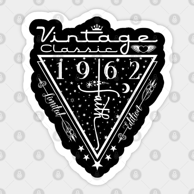 Vintage 1962 60th Birthday 60 Year Old Gifts Sticker by CreativeShirt